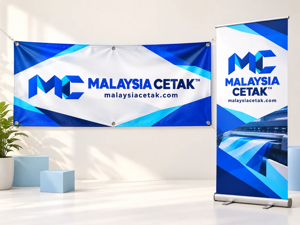 Visual contoh banner dan banting Malaysia Cetak