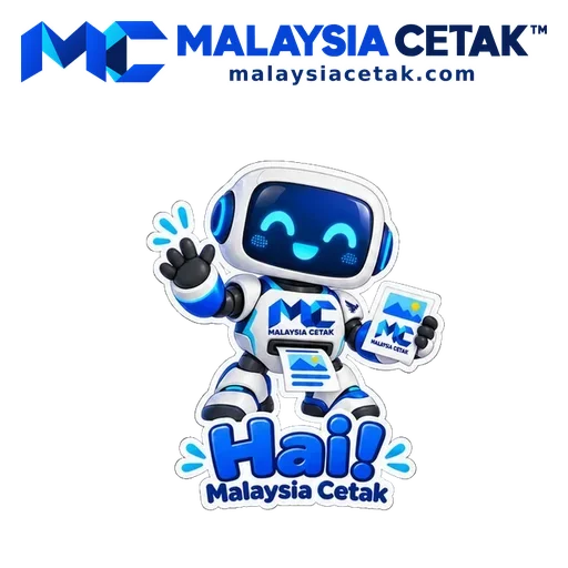 MC Bot Malaysia Cetak melambai sambil menyapa Hai