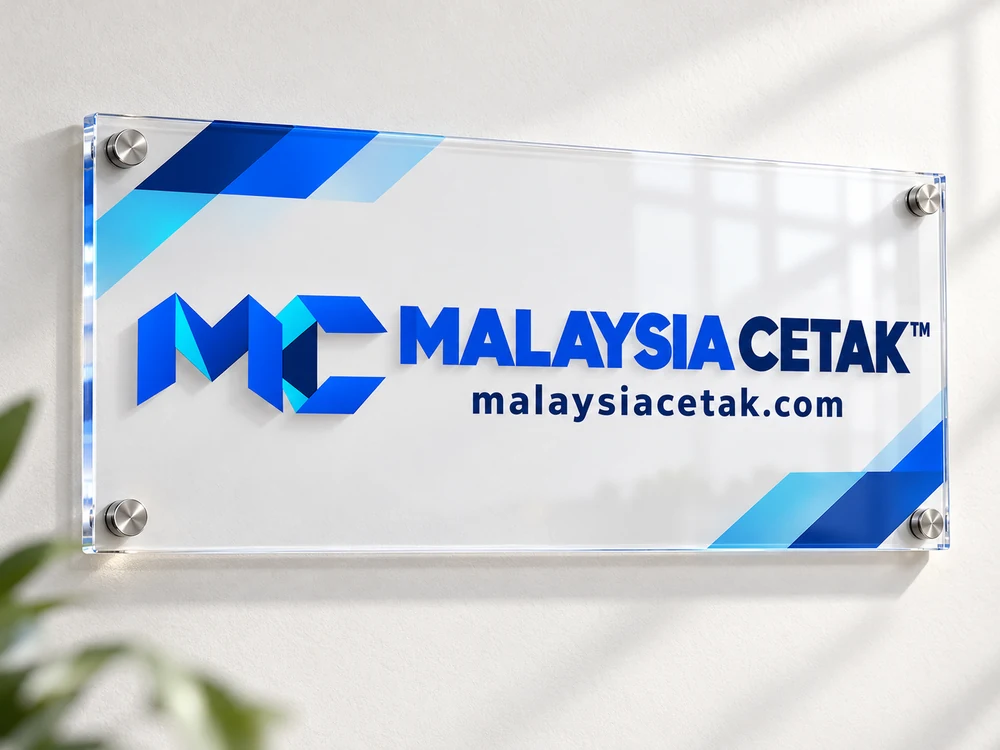 Visual contoh Papan tanda Malaysia Cetak