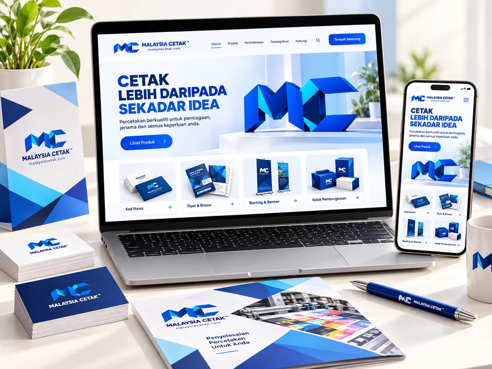 Visual contoh Pembangunan website Malaysia Cetak